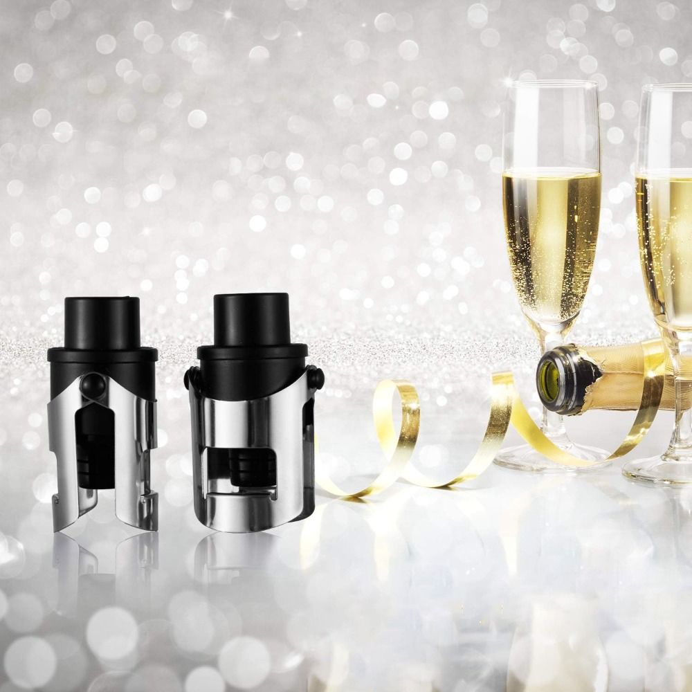Wine Preservation Pump - قطعتان من سدادات الشمبانيا المزودة بمضخة