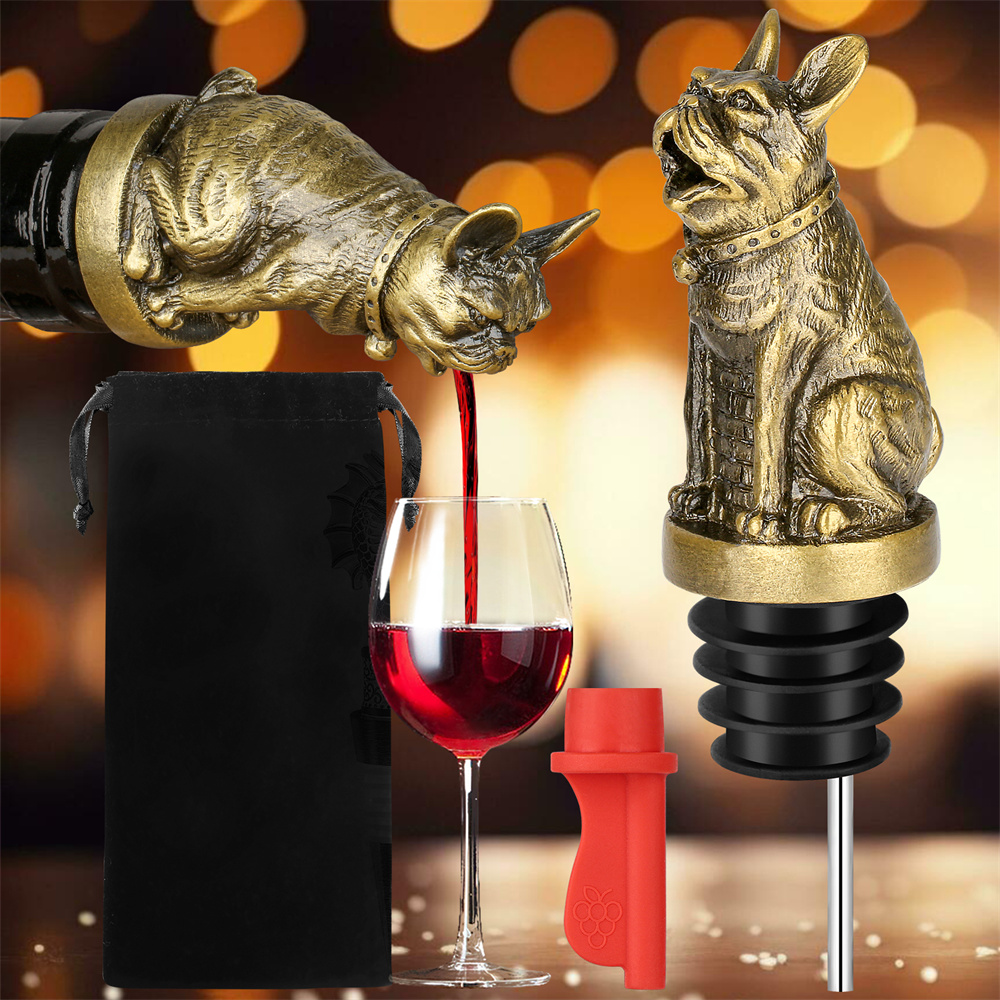 Wine Preservation Pump - لطيف الفرنسية البلدغ النبيذ Pouer مثبت