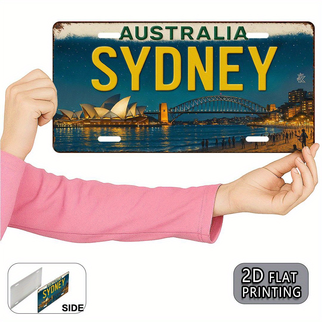 Home Bar Sydney - لافتة معدنية على شكل لوحة ترخيص