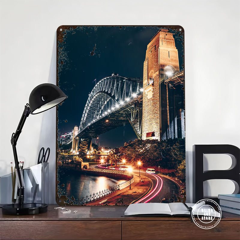 لوحة معدنية مخصصة على شكل جسر  - مراجعة Home Bar Sydney وسعره