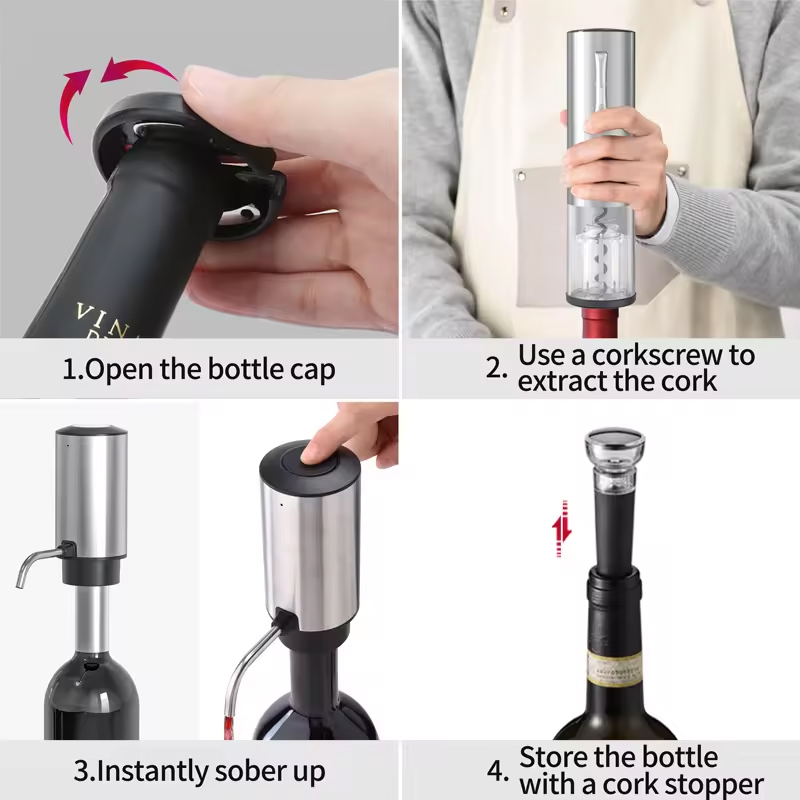 مجموعة فتاحة زجاجات نبيذ كهربا - مراجعة Home Bar Set وسعره