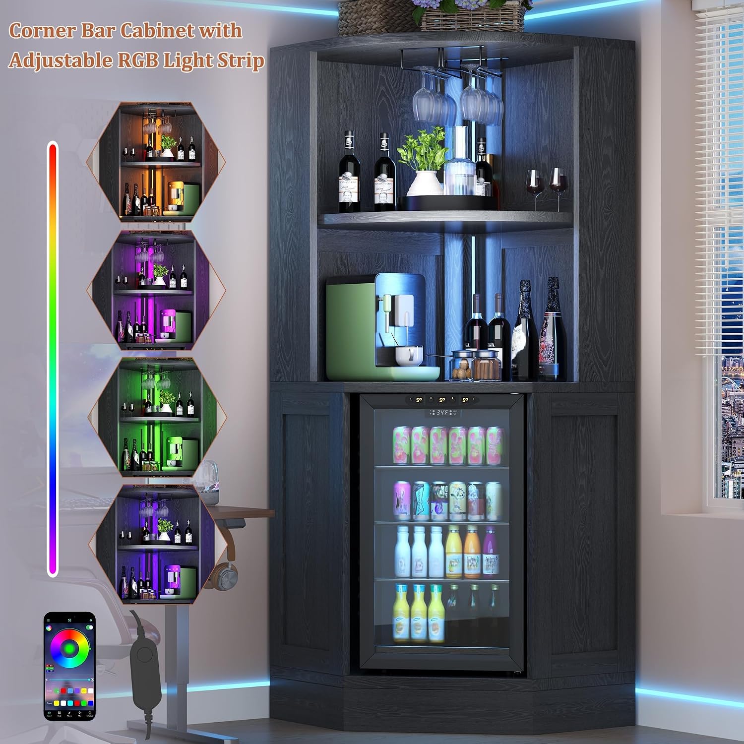 خزانة بار زاوية مع مساحة للثلا - مراجعة Home Bar And Fridge وسعره
