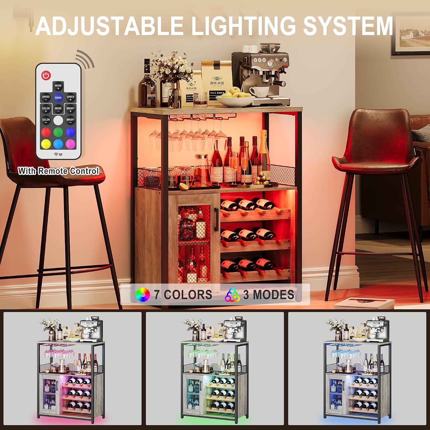 خزانة بار للنبيذ بثلاث طبقات م - مراجعة Home Bar And Cabinet وسعره