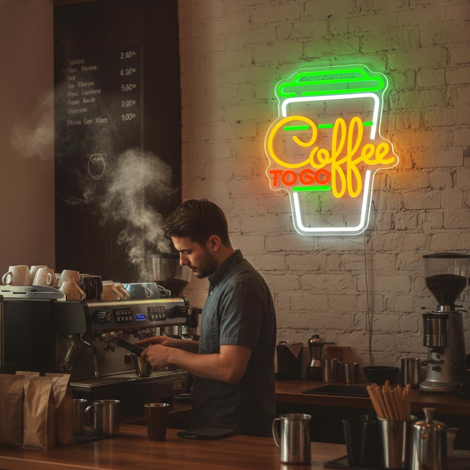 لافتة نيون للقهوة بإضاءة LED ق - مراجعة Home Bar Signs وسعره