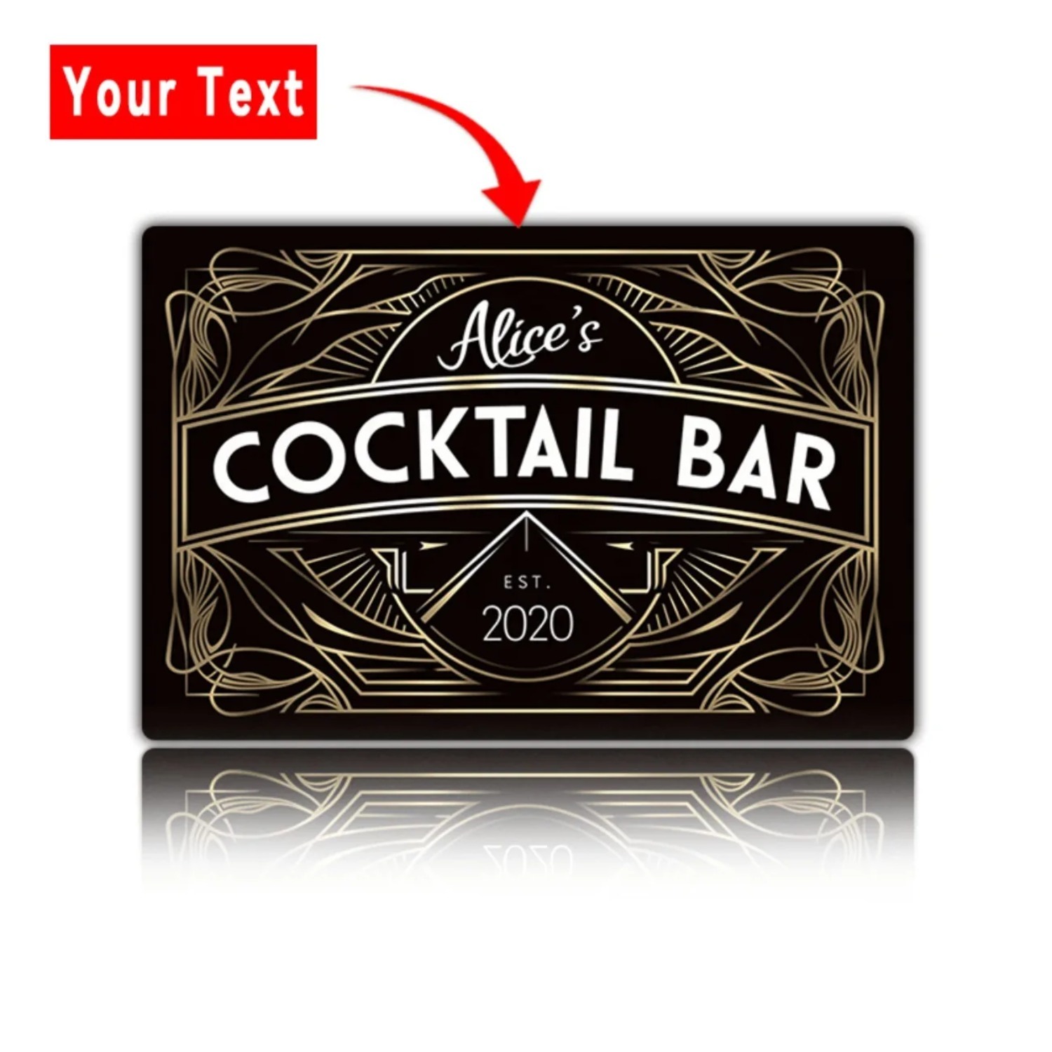 لافتة معدنية مخصصة بتصميم آرت  - مراجعة Home Bar Signs وسعره