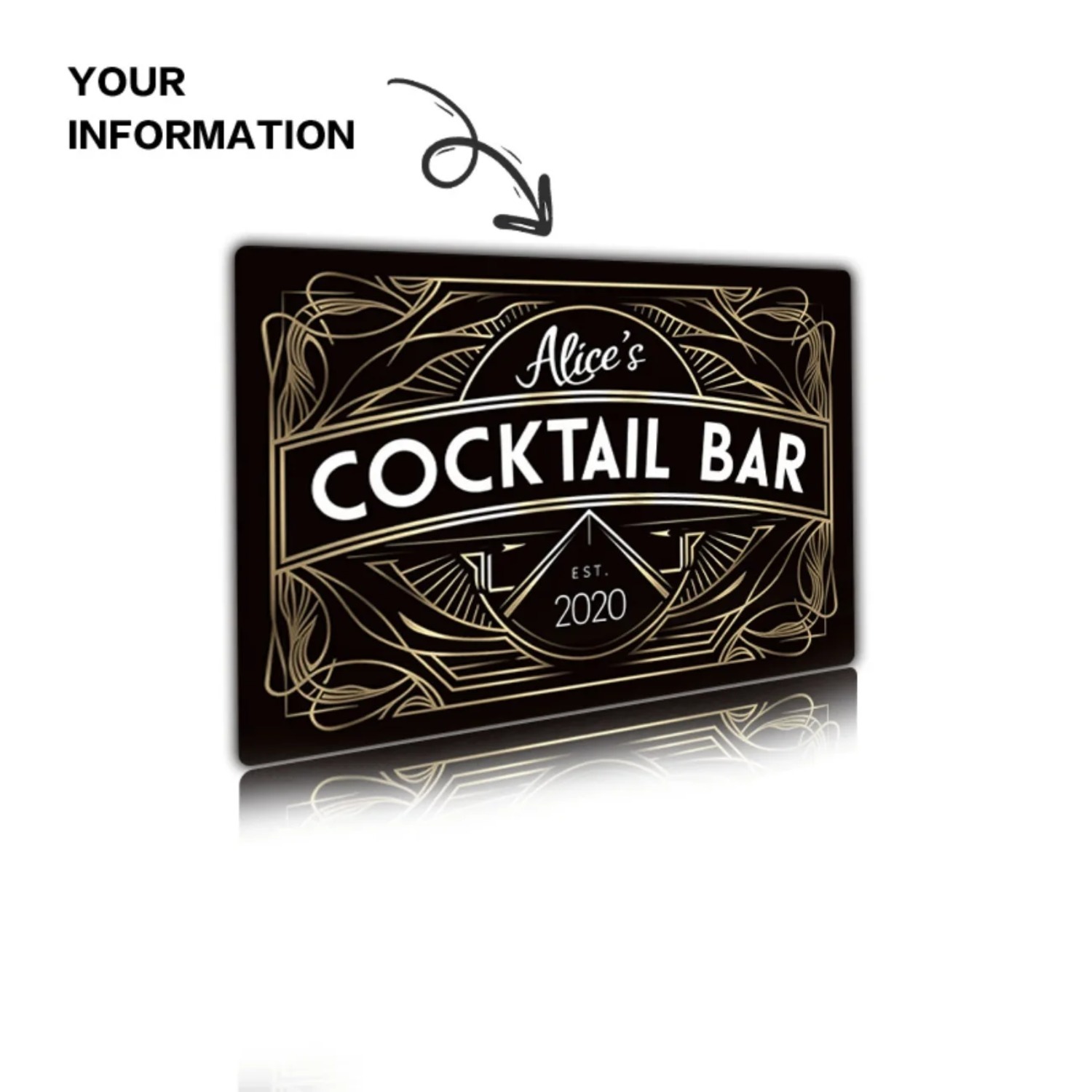 لافتة معدنية مخصصة بتصميم آرت  - مراجعة Home Bar Signs وسعره