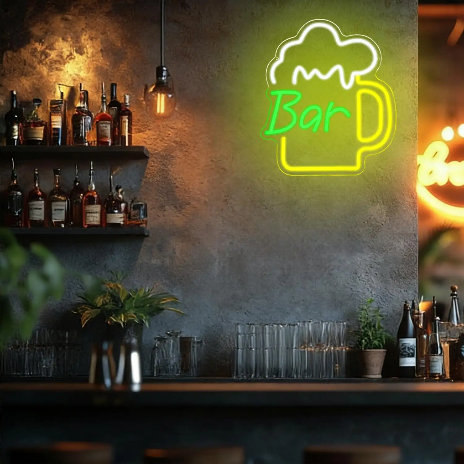 لافتة نيون على شكل بار بيرة مع - مراجعة Home Bar Signs وسعره