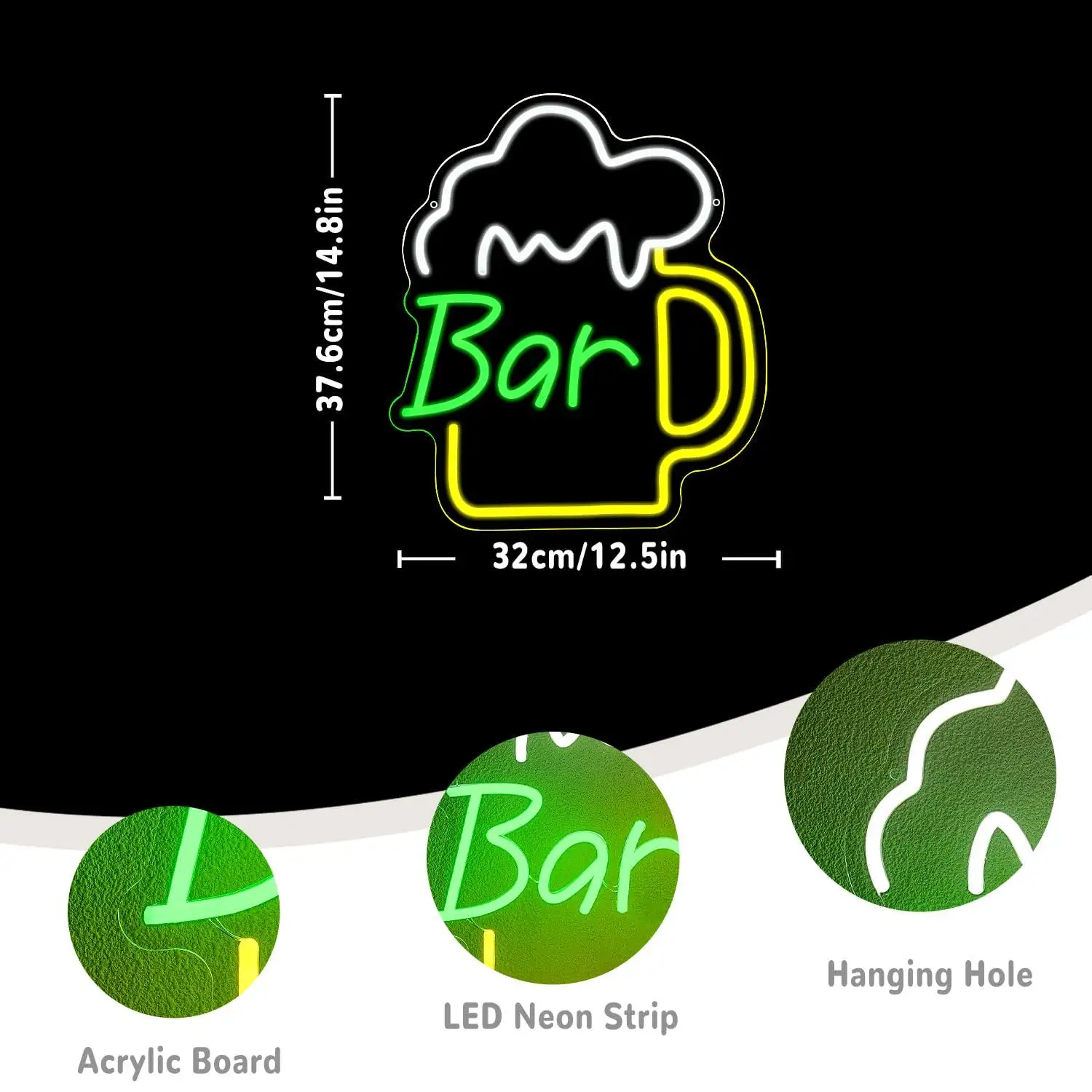 لافتة نيون على شكل بار بيرة مع - مراجعة Home Bar Signs وسعره